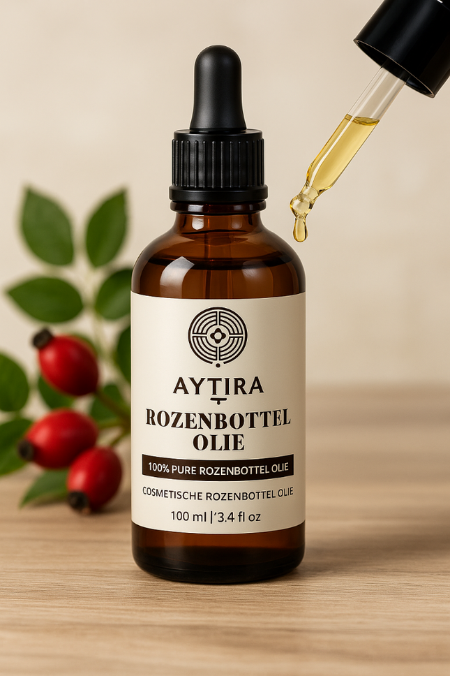 Aytira Hagebuttenöl 100 ml – 100% reines Kosmetiköl – Für Gesicht, Narben & Anti-Aging