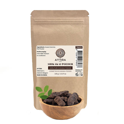 Aytira 100% reines Shikakai Pulver – Natürliches ayurvedisches Shampoo & Conditioner – 100g – Kosmetisches Haar Puder aus Indien