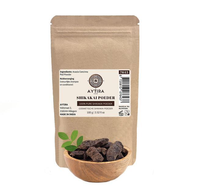 Aytira 100% Pure Shikakai Poeder – Natuurlijke Ayurvedische Shampoo & Conditioner – 100g – Cosmetisch Haarpoeder uit India