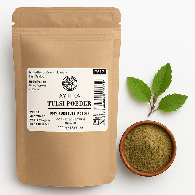 AYTiRA Tulsi Pulver – 100% rein – Natürliche Hautreinigung & Anti-Akne – 100g
