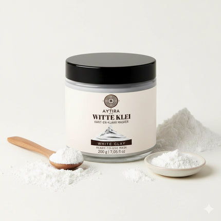 AYTiRA Weiße Tonerde – Fertige Gesichtsmaske – 200 g – Reinigende & Beruhigende Kaolin-Tonerde