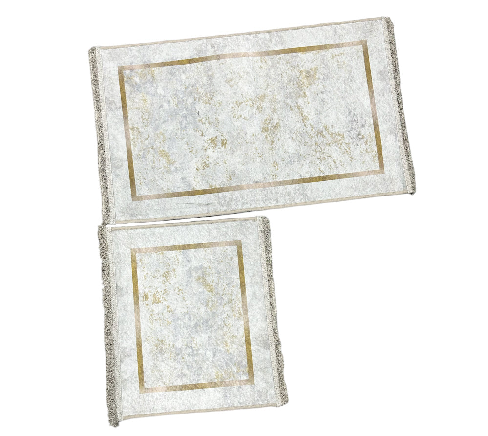 Antislip douchematten set van 2 – zachte microvezel, wasbaar – foto 3