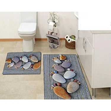 Antislip douchematten set van 2 – zachte microvezel, wasbaar – foto 8