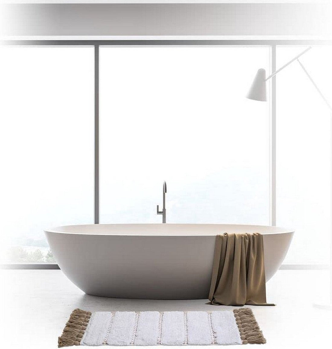 5five Pom Bath Mat Brown Cotton (50 x 75 cm)