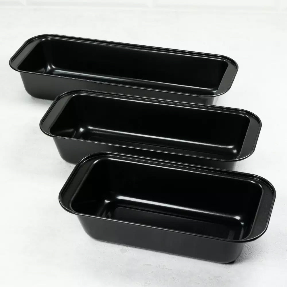 Moule à pain en acier au carbone, 3 pièces – grand