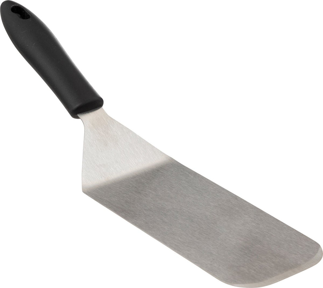 Ustensile de cuisine spatule/pelle à frire - acier inoxydable argenté - 32 x 7.5 cm - modèle large