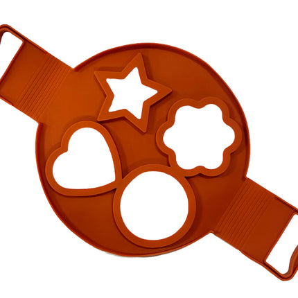 Silikonbackform Flipper – Ei Pfannkuchen – 4 Fächer