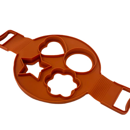 Silikonbackform Flipper – Ei Pfannkuchen – 4 Fächer