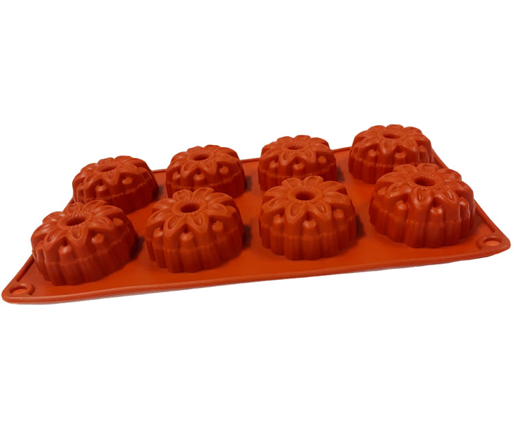 Silicone flower baking mold, 8 cavities