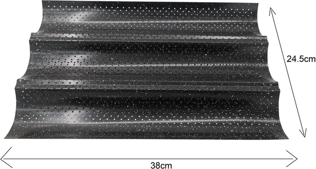 Moule de cuisson - Rectangulaire - Pour la cuisson de baguettes - 38 x 24,5 cm