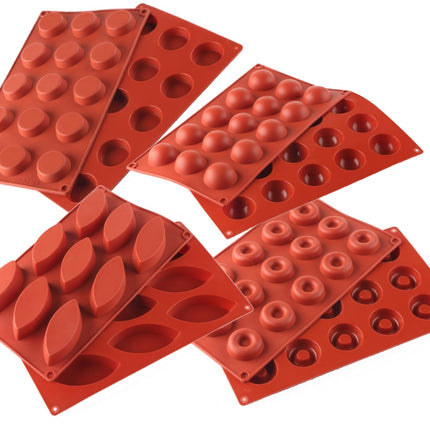 Non-Stick Silicone Bakvormen Set 4 stuks