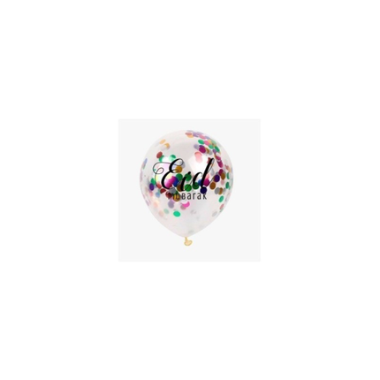 Ballons Eid Mubarak Konfetti mehrfarbig (5 Stück)
