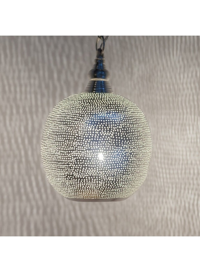 Zenza Hängelampe - Ball Filisky Silber Klein