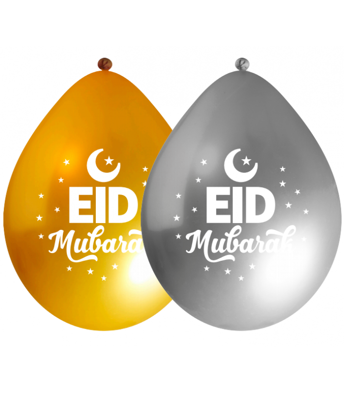 Eid Balloon Silver/Gold (10 pieces)