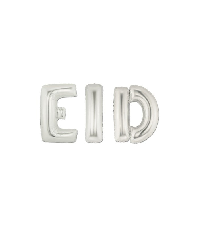 SILVER EID BALLOON LETTERS