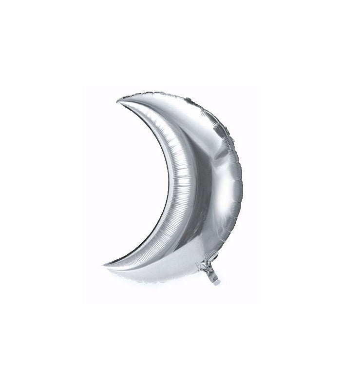 Lune Ballon Argent Petit (3 pièces)