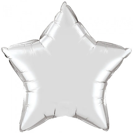 Ballon Stern Silber Klein (3 Stück)