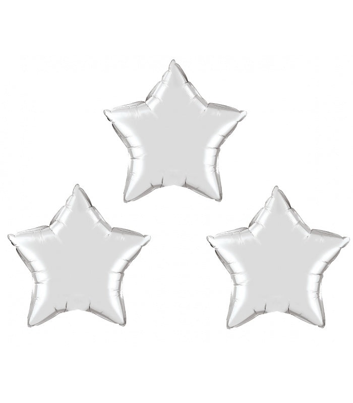 Star Balloon Silver Small (3 pieces)