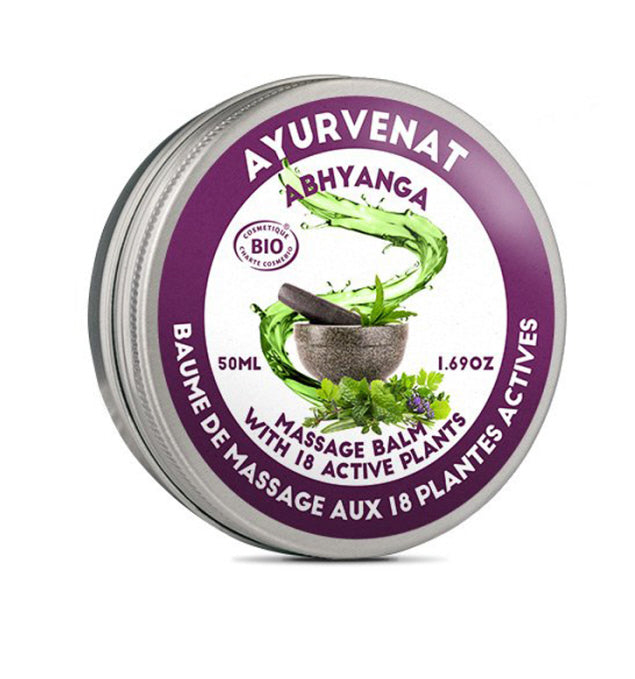 Ayurvedic massage balm with 18 organic herbs