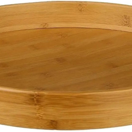 Bamboe dienblad rond met handvatten diameter 40 cm
