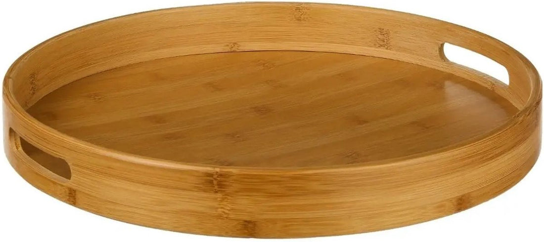 Bamboe dienblad/serveerblad rond met handvatten – Ø 40 cm, Secret de Gourmet