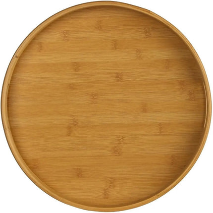 Bamboe dienblad rond met handvatten diameter 40 cm