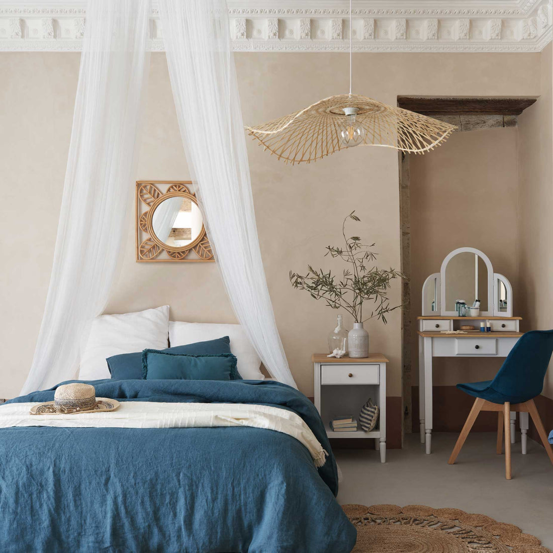 Bamboo Pendant Lamp - Atmosphera - Natural Light - Halogen and LED