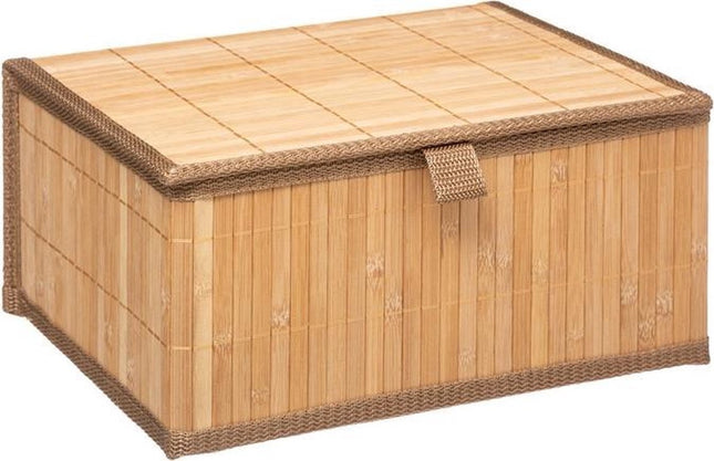Set van 3x bamboe opbergdozen