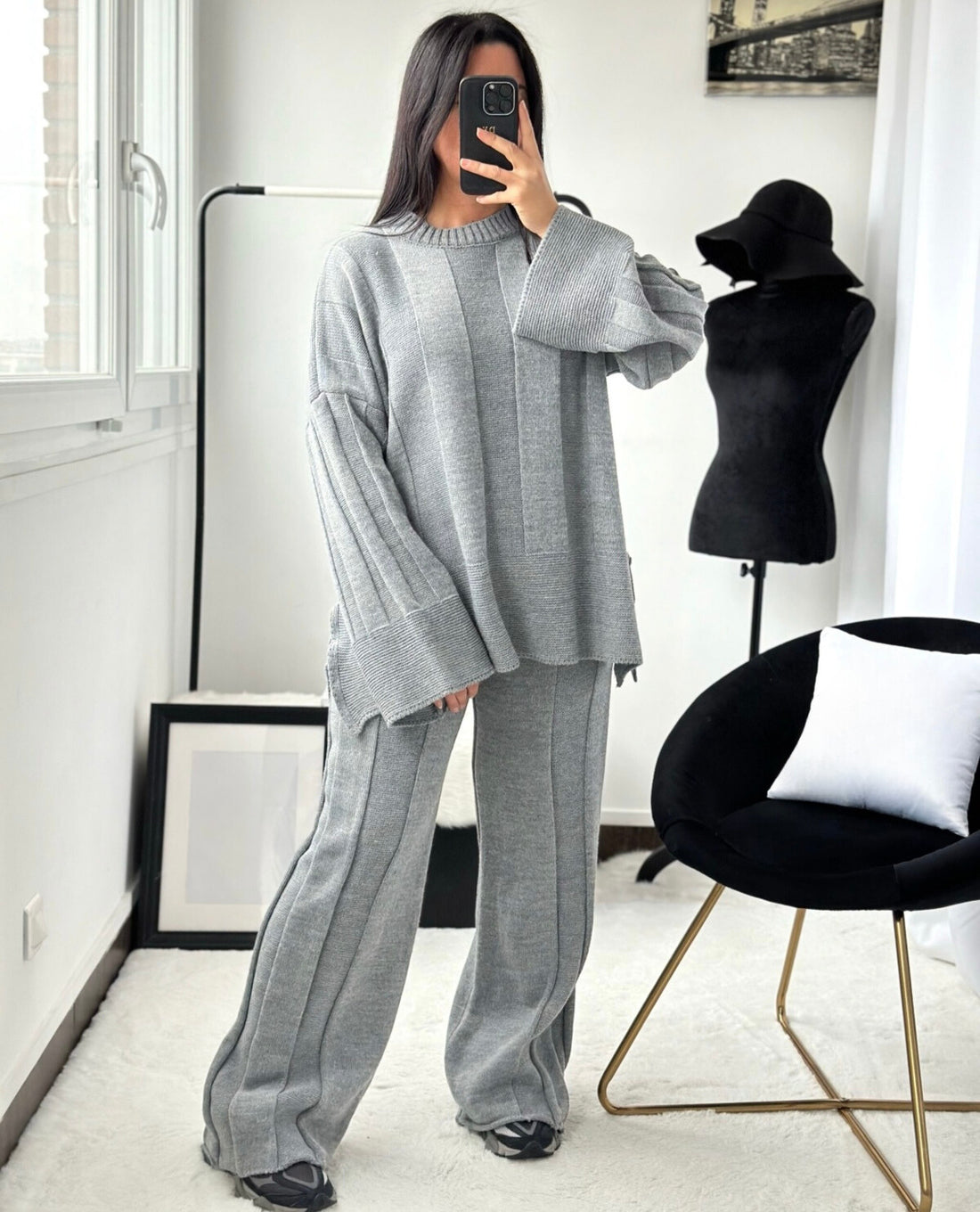 Nina Twinset – Ensemble Confortable Oversize – Taille Unique