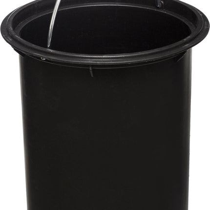 Mülleimer - Treteimer Holzkohlegrau Metall 3 Liter