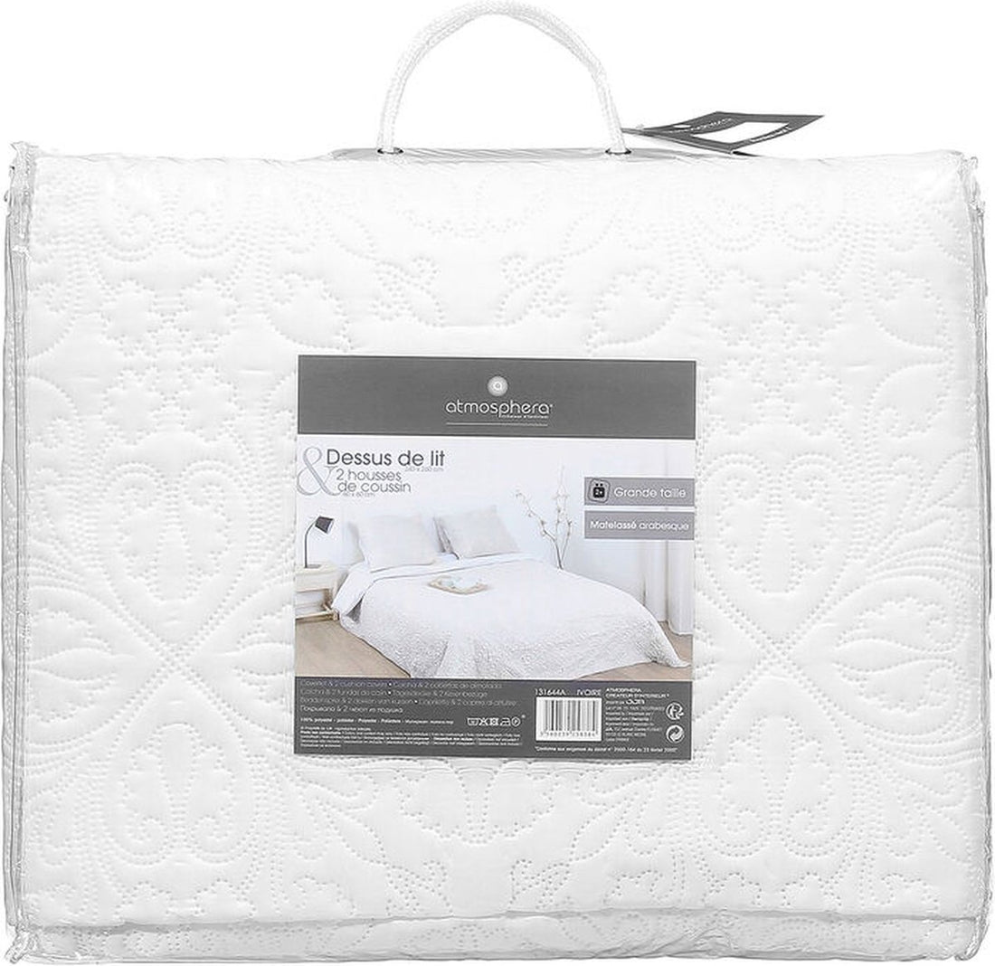Bedsprei Arabic ivoor – dubbelzijdige sprei voor tweepersoonsbed, 260 x 240 cm – foto 3