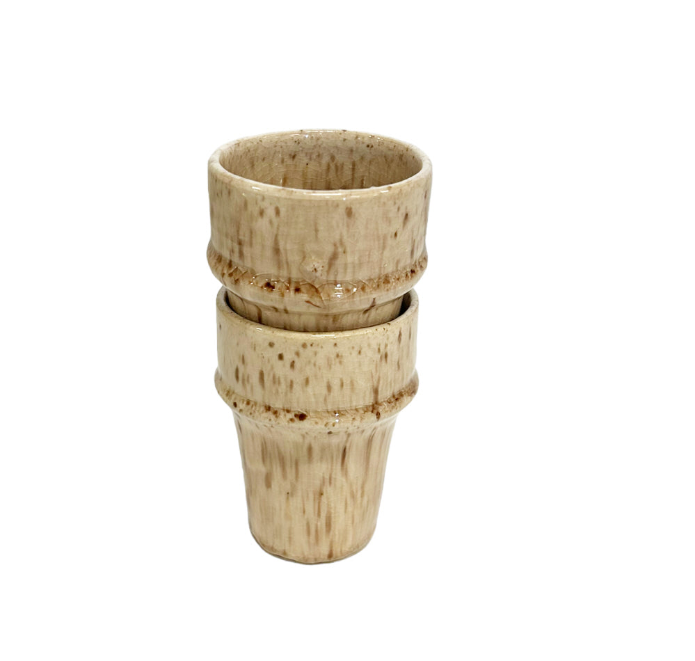 Set of 2 Moroccan pottery espresso cups 70 ml