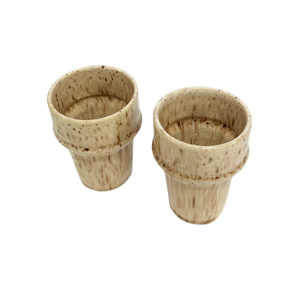 Set of 2 Moroccan pottery espresso cups 70 ml