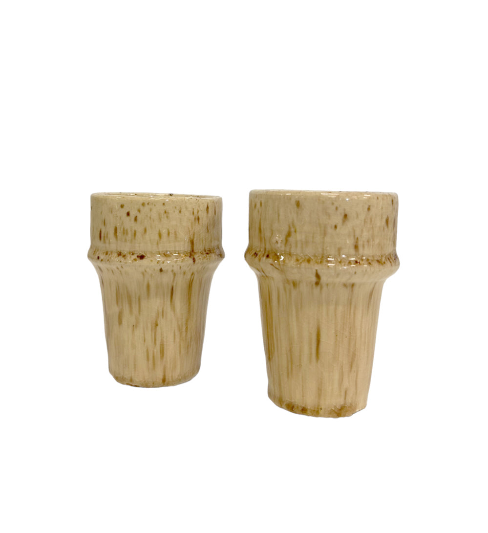 Set of 2 Moroccan pottery espresso cups 70 ml