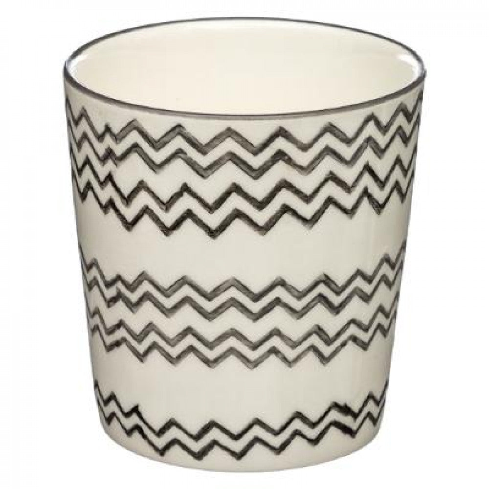 Tasse en grès Tahila – Noir et blanc – 19 cl