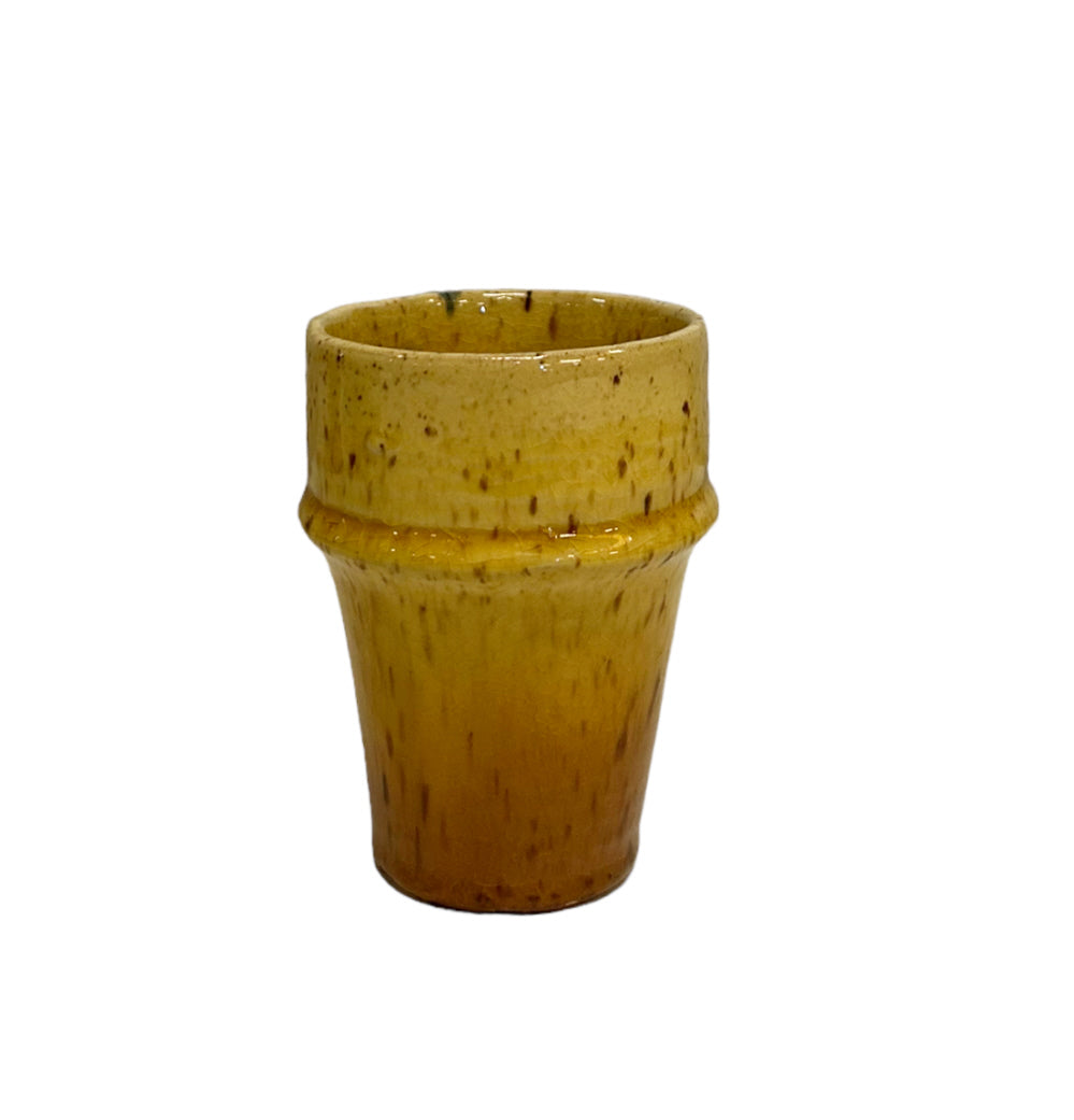 Moroccan pottery cups sand-colored 80 ml