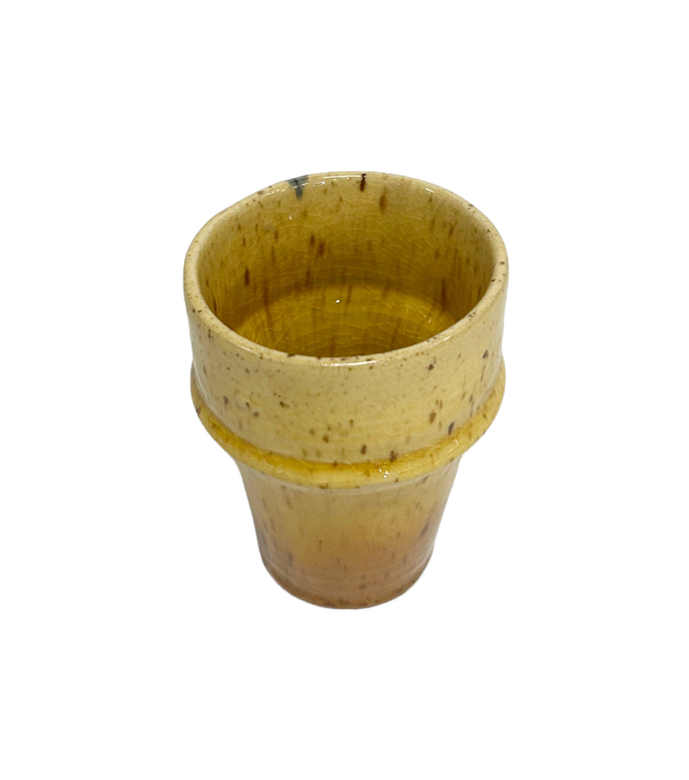 Moroccan pottery cups sand-colored 80 ml