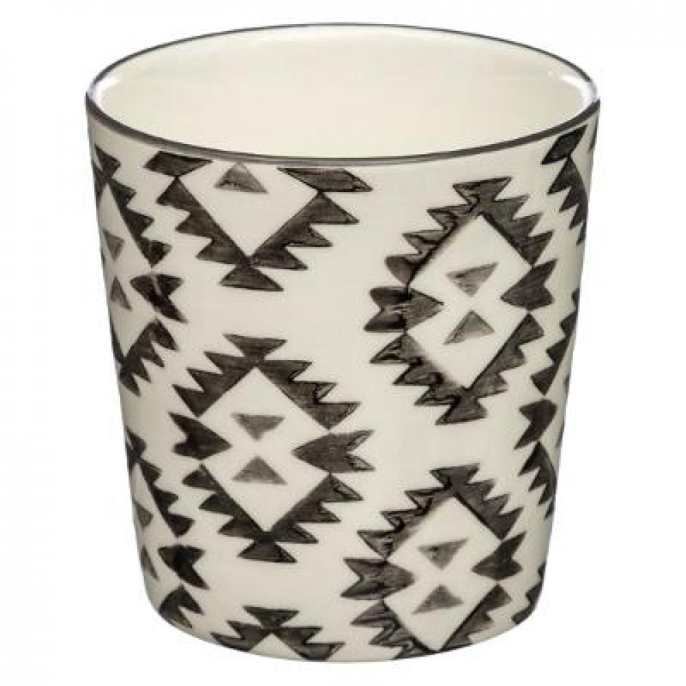 Earthenware Mug Tahila – Black and White – 19 cl