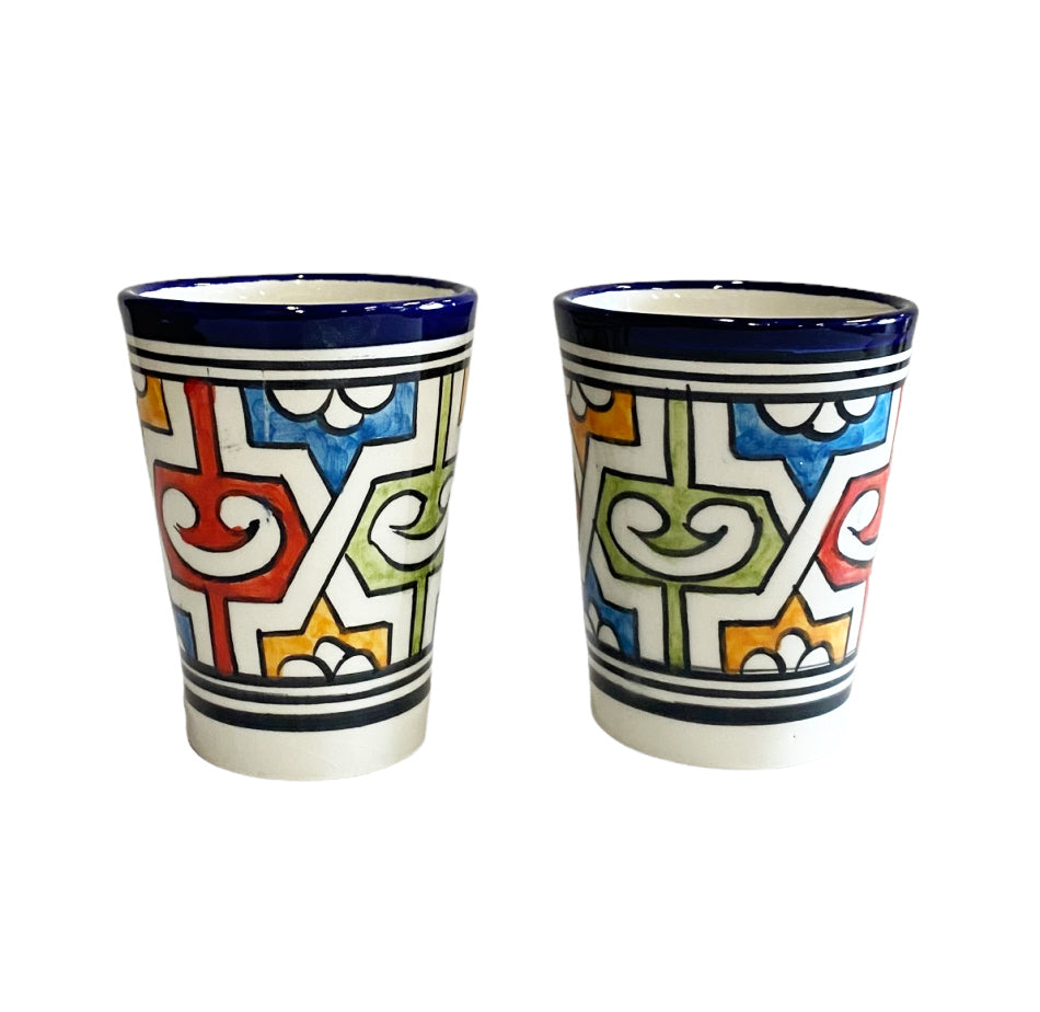Set of 2 handmade Moroccan cups