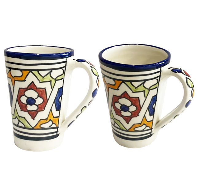 2 marokkanische Tassen-Kaffeetassen mit Henkel