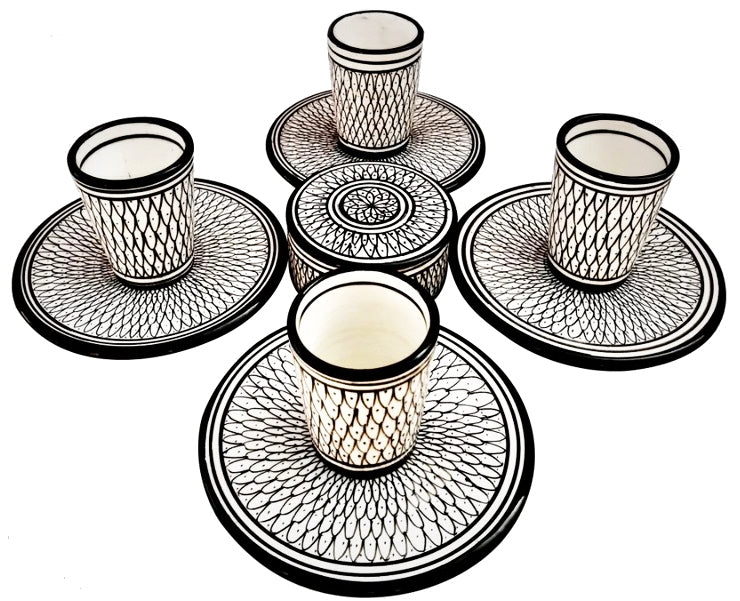 Earthenware coffee/tea mug set.