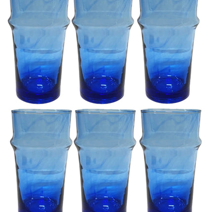 Set mit 6 mundgeblasenen marokkanischen Beldi-Gläsern 12 cm