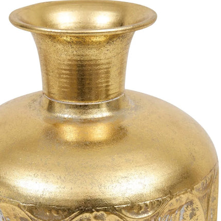 Belli Atmosphera Vase - Gold - Gusseiserne Blumenvase H41 cm - Dekorative Zierkanne - Nostalgisches Design - Anmutige Vase - 1.1KG