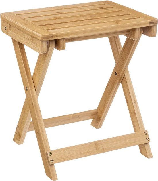 Side table foldable - bamboo wood - L39 x W33 x H44 cm