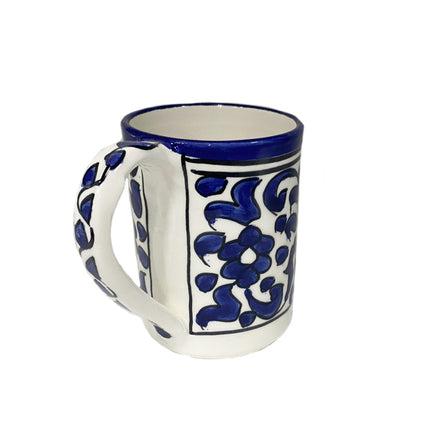 Marokkaanse blauwe aardewerk mok