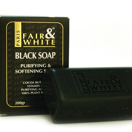 FAIR AND WHITE ORIGINAL BLACK SOAP PURIFYING N SOFTENING 200 GR