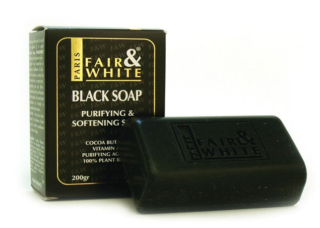 FAIR AND WHITE ORIGINAL BLACK SOAP PURIFYING N SOFTENING 200 GR