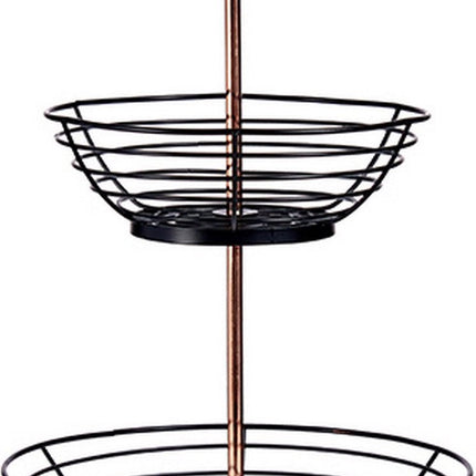 Obstschale - Etagere 2-stöckig – Obstkorb Metall