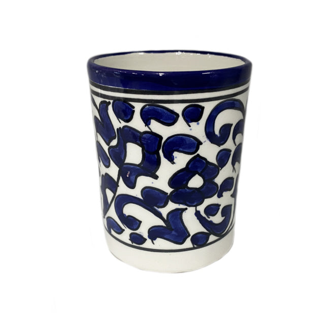 Mug marocaine en poterie bleue