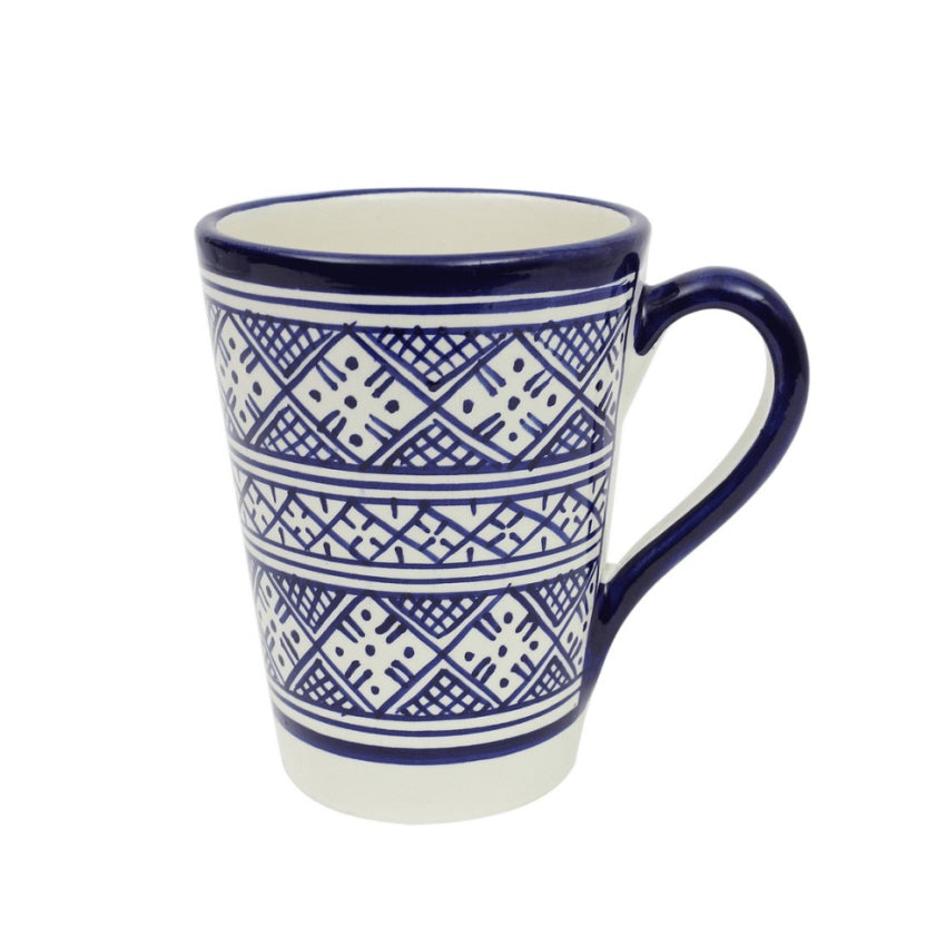 Moroccan earthenware cup blue